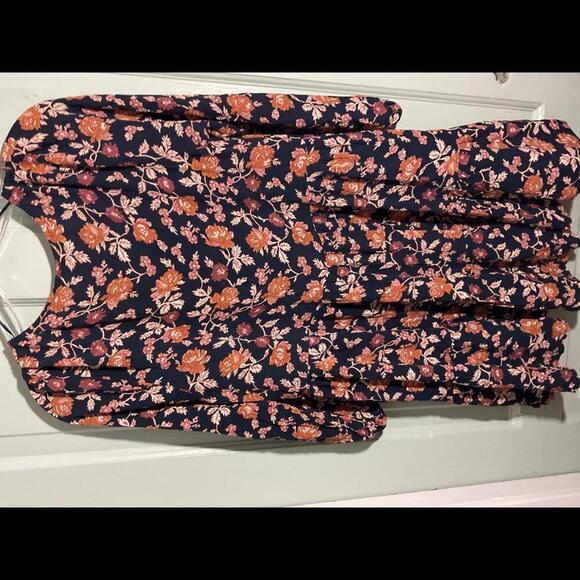 West of Melrose Boho Flowy Blouse  Tiered with buttons Large - Picture 9 of 11